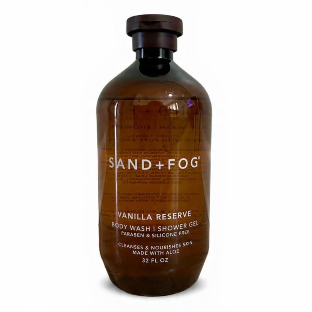 New! Sand + Fog Vanilla Reserve Body Wash Shower Gel 32 oz